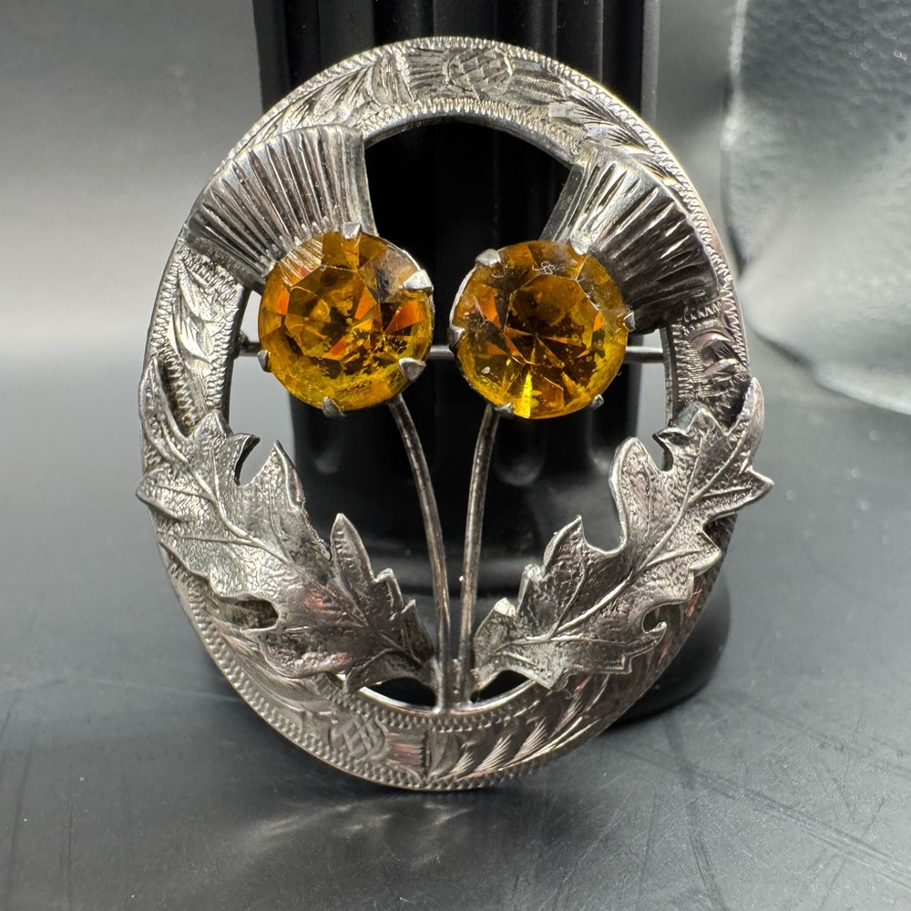1940s Vintage Silver Scottish Brooch